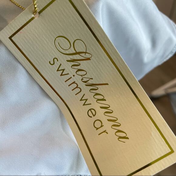 SHOSHANNA SWIMWEAR Women's Blue/White Chambray Paisley Floral Swim Bottoms sz XL - Picture 5 of 5